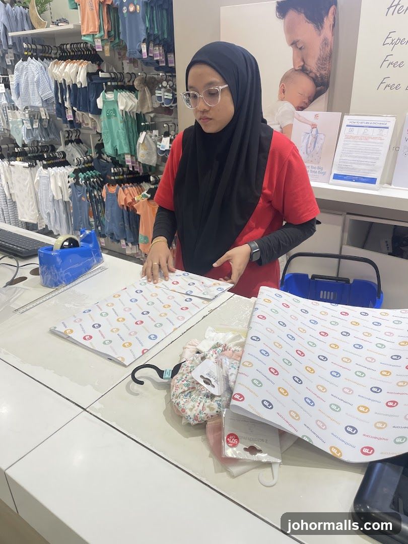 Retail Worker Packaging Items