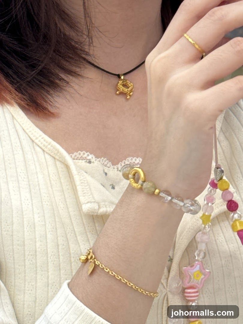 Gold Jewelry and Beaded Bracelets