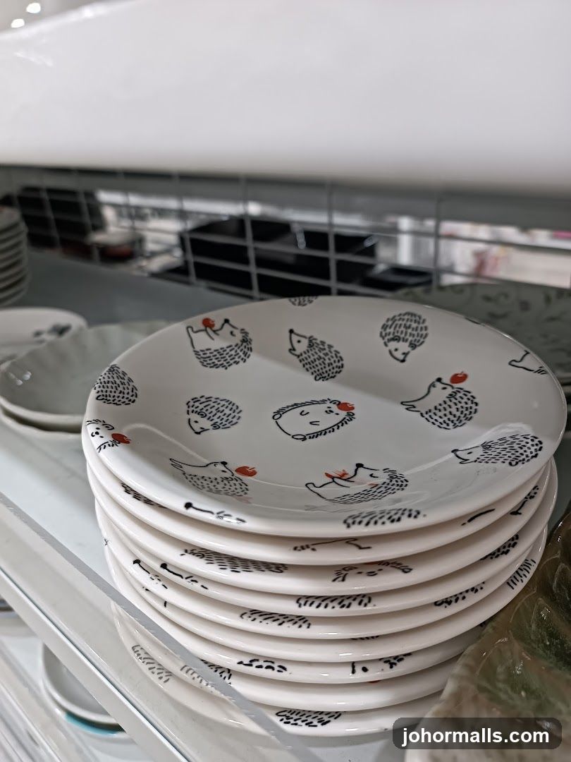 Plates with Hedgehog Design