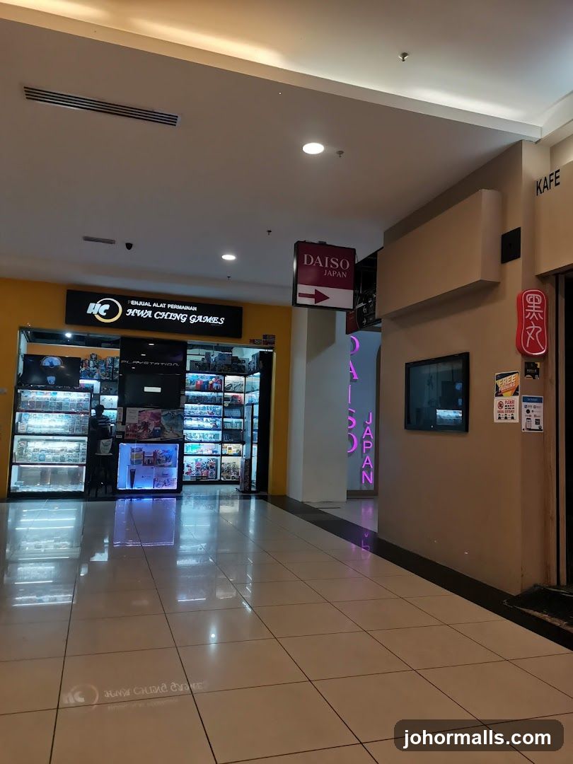 Mall Interior with Shops