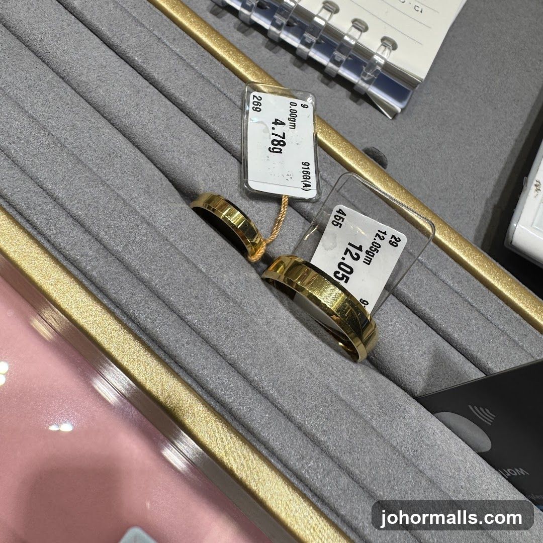 Gold Rings with Price Tags