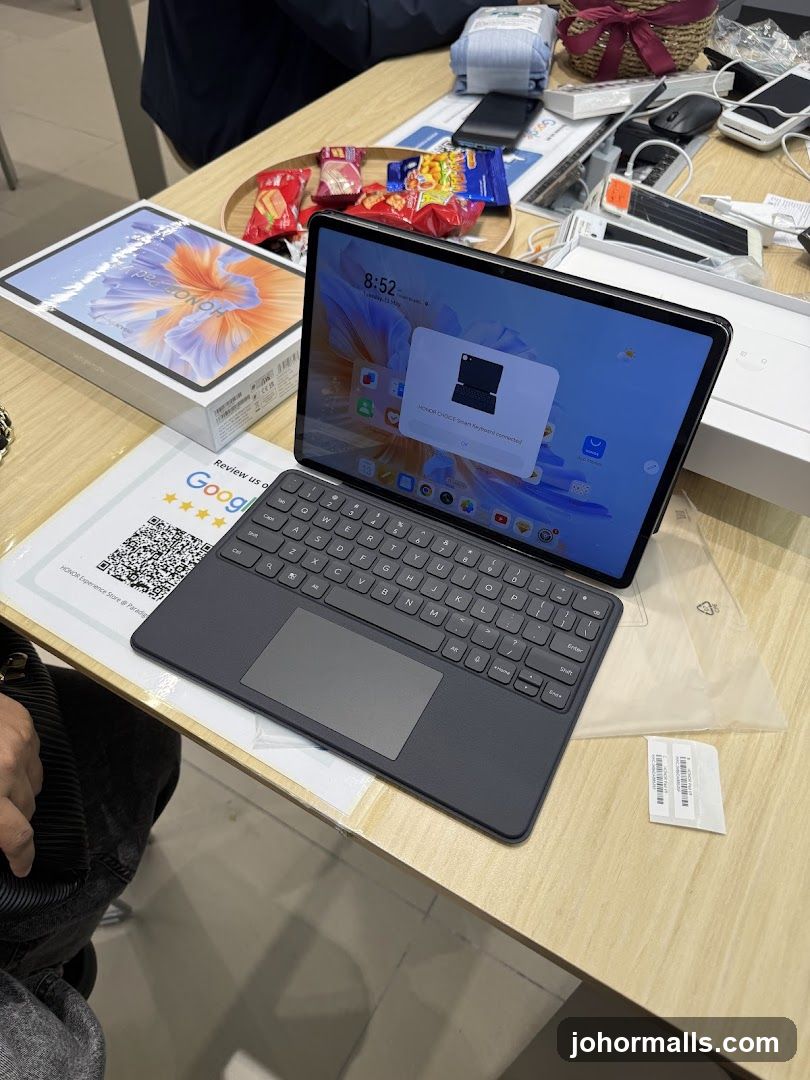 Tablet with Keyboard and Box