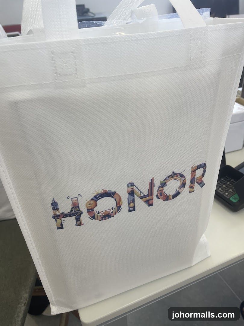 Honor branded tote bag