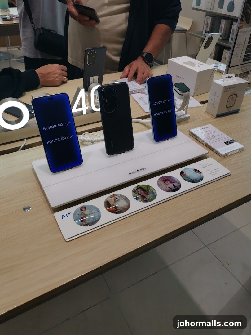 Honor Smartphones and Smartwatch Display