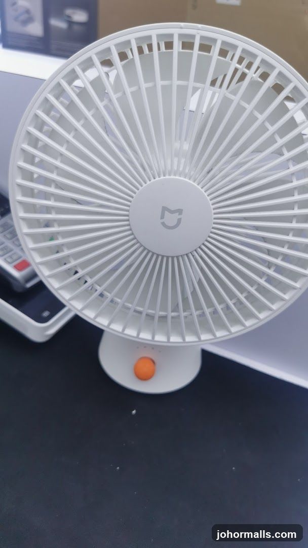 White Desk Fan