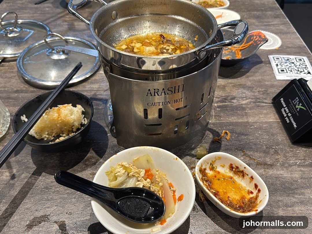 Table with Hot Pot and Food