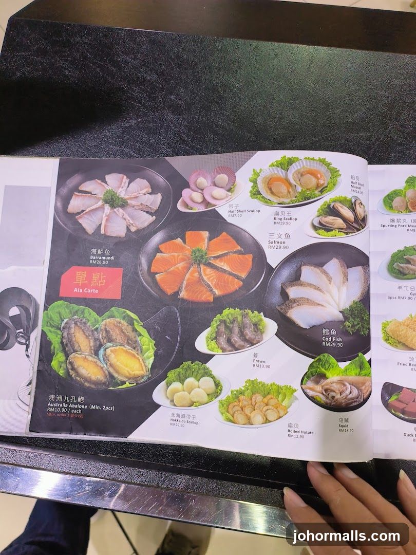 Ala Carte Menu