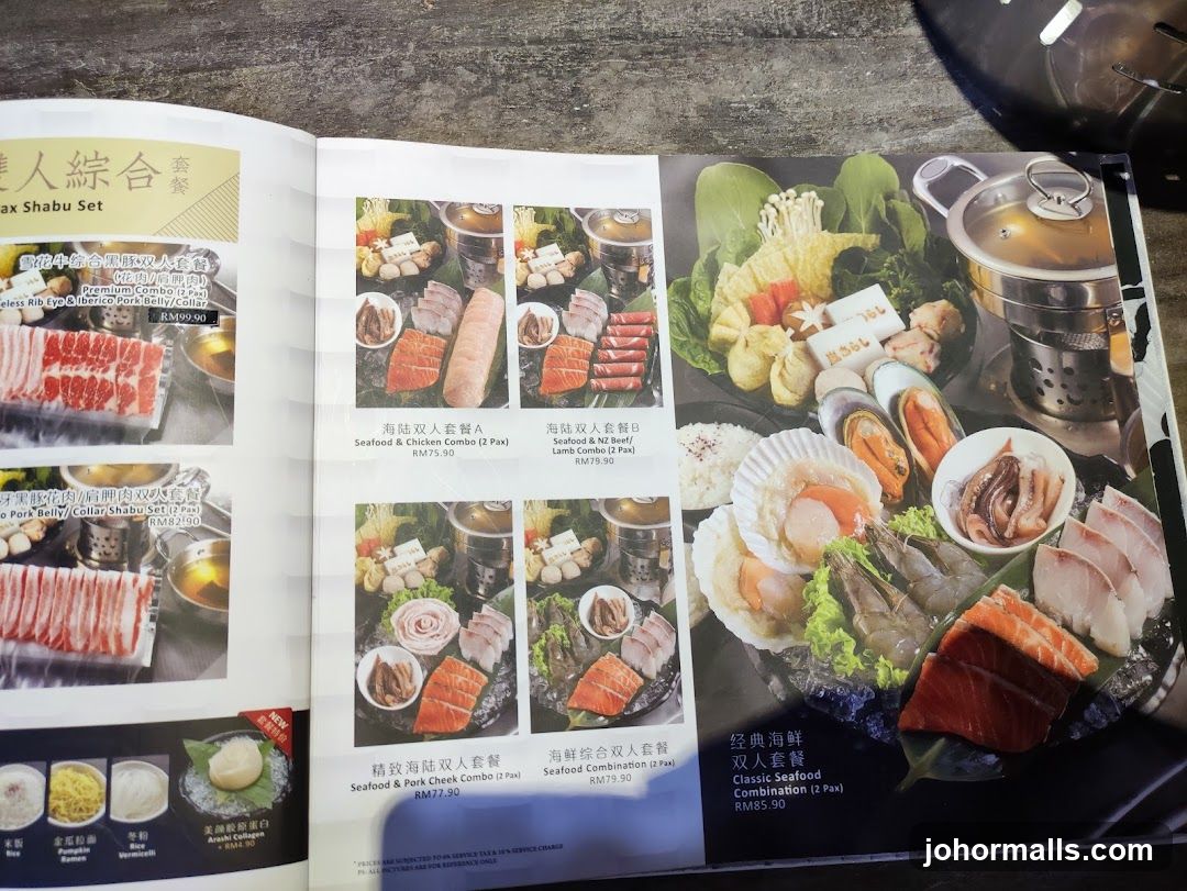Shabu Set Menu