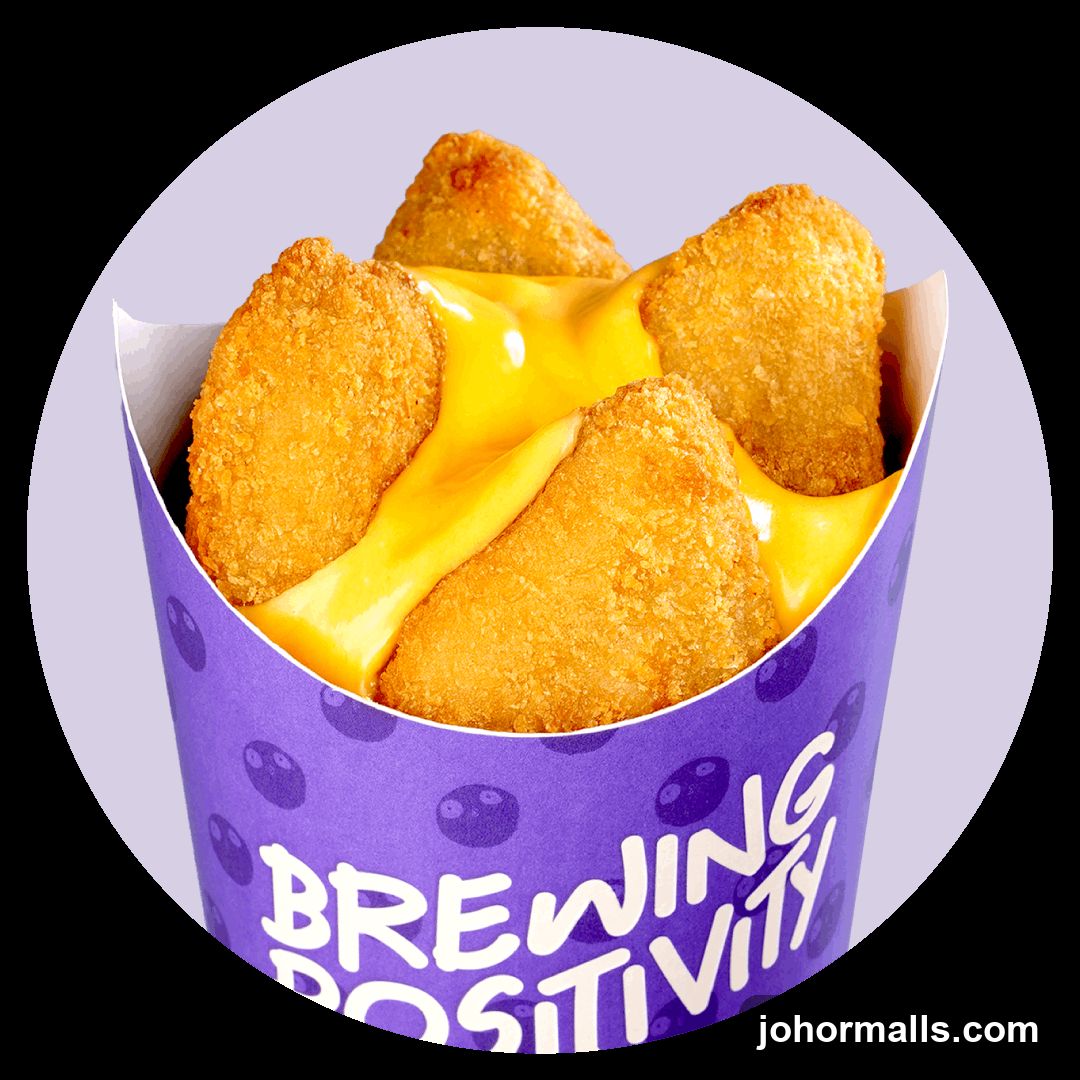 Cheese-covered nuggets