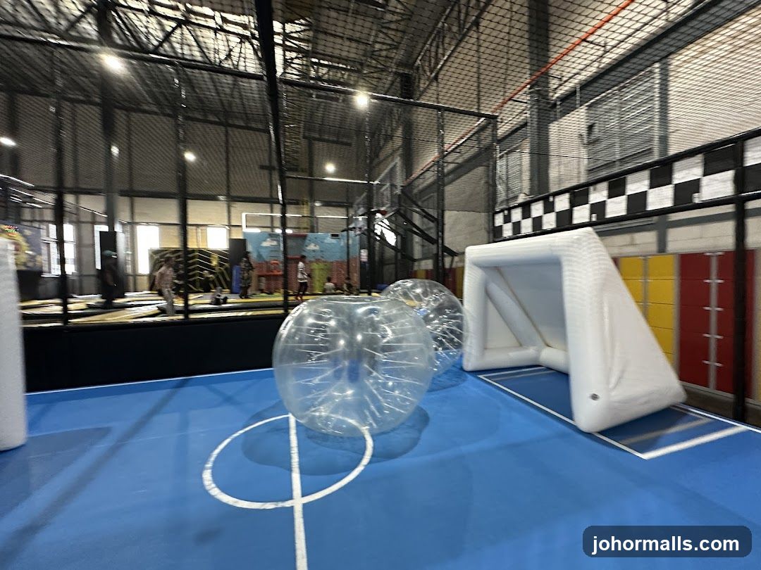 Indoor Activity Center with Bumper Balls and Trampolines