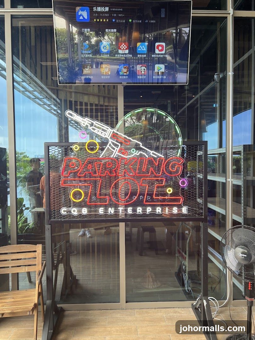 Neon Sign and TV Screen