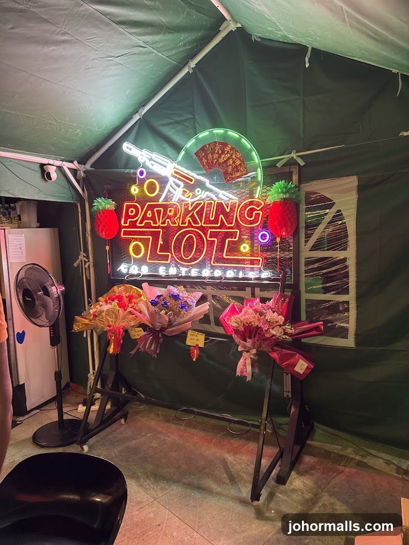 Neon Signage and Flower Display