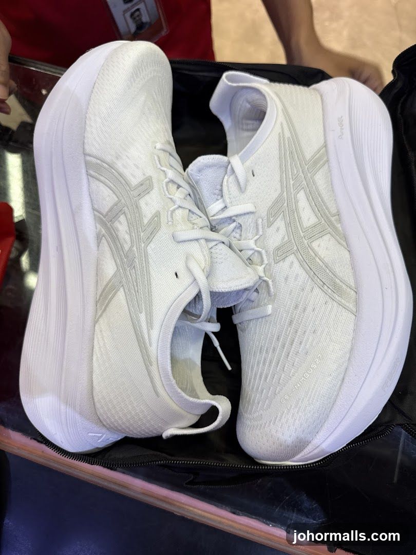 White ASICS Running Shoes