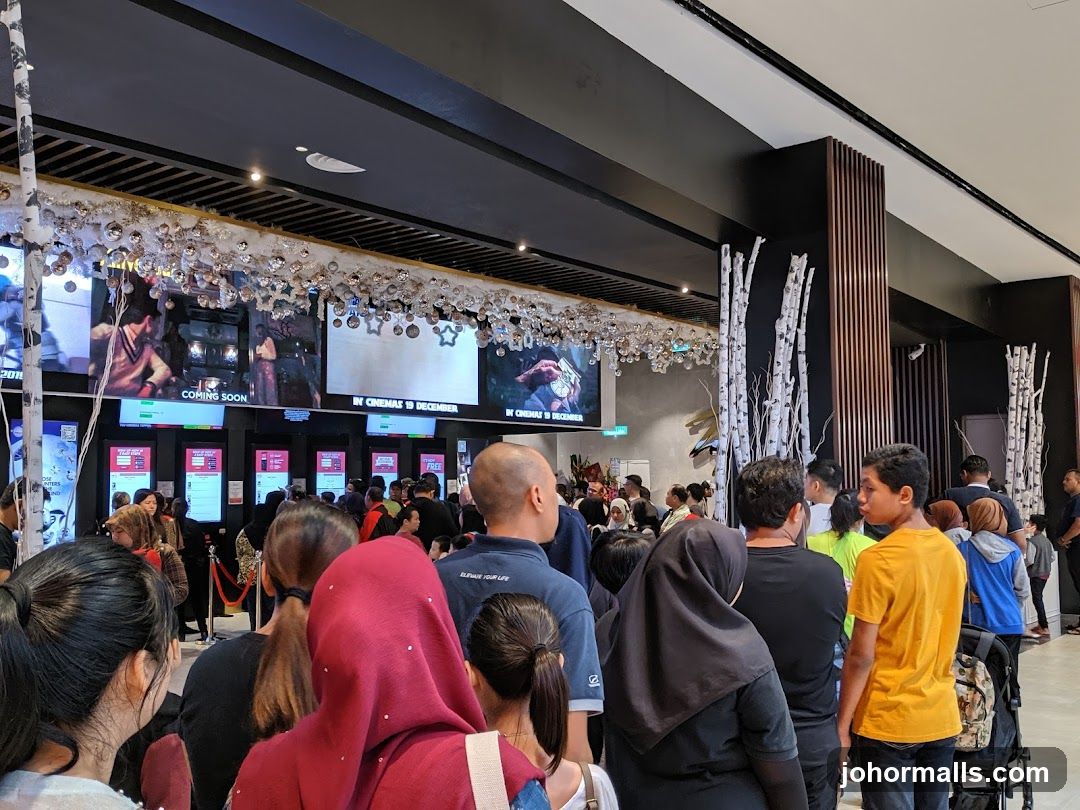 People queuing at a cinema
