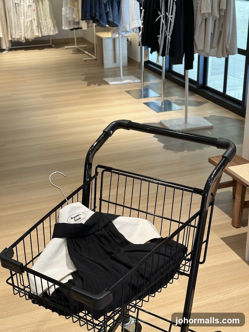 Shopping Cart with Clothes