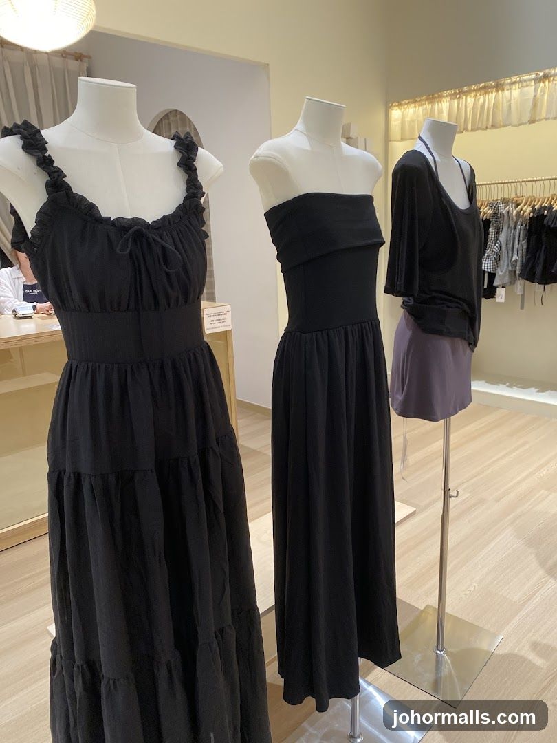 Mannequins in Black Dresses