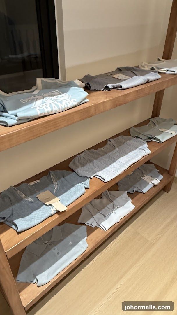 Folded Apparel on Shelves