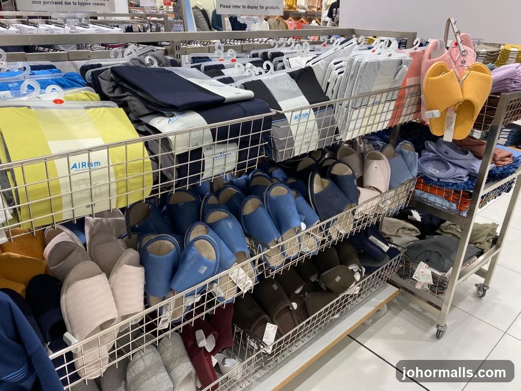 Clothing and Slippers Display