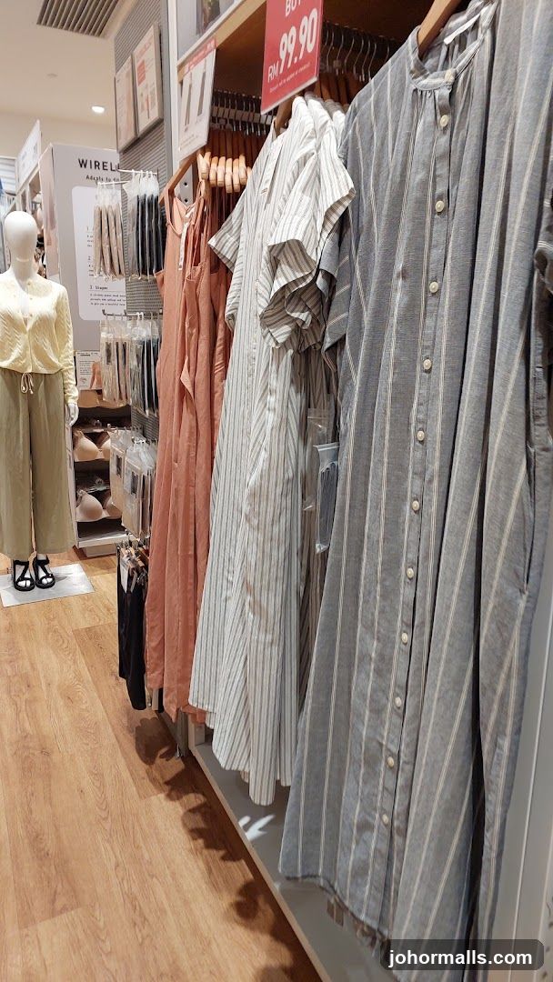 Clothing display in a store