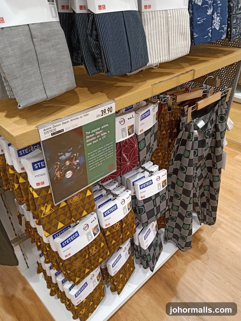Anime Themed Underwear Display