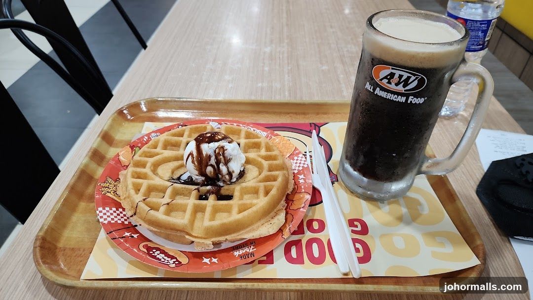 A&W Waffle with Ice Cream and Root Beer
