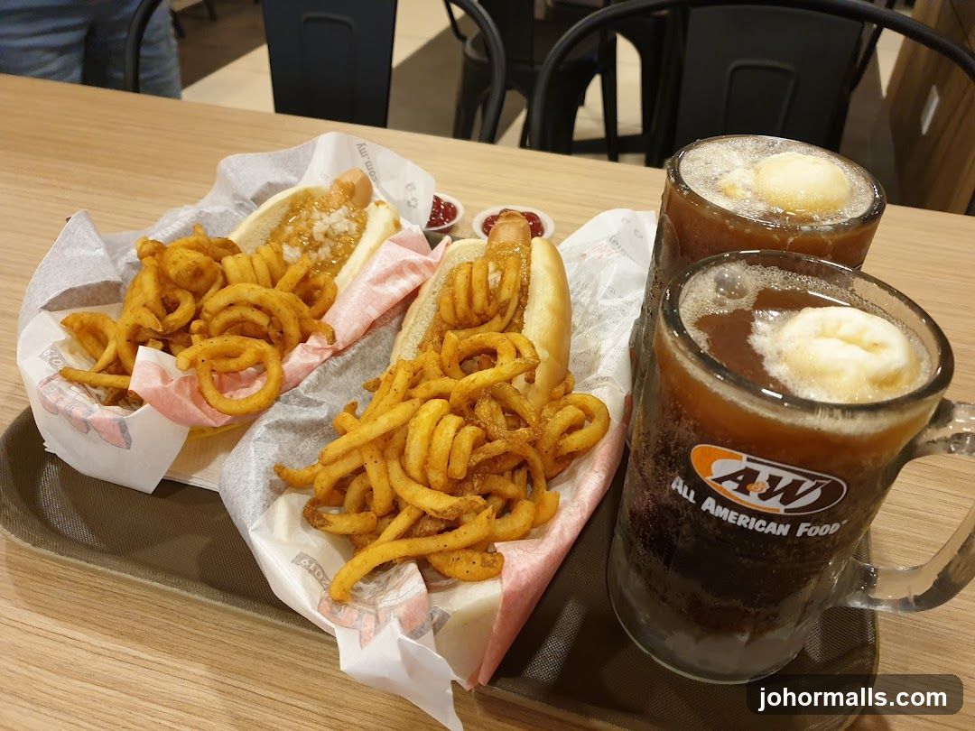 A&W Root Beer Floats and Hot Dogs