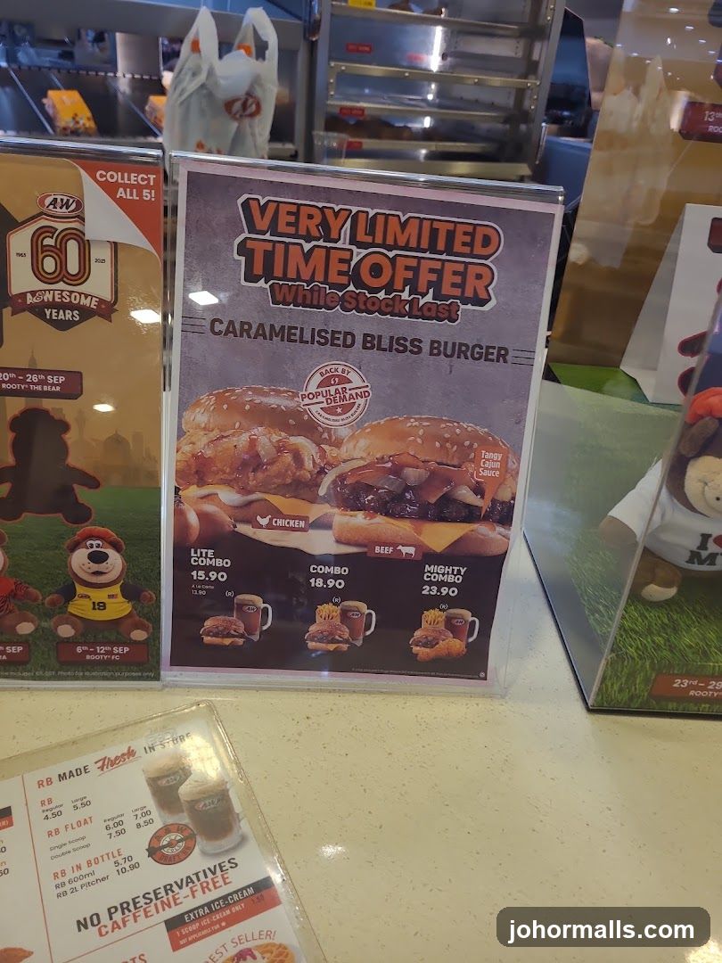 A&W Caramelised Bliss Burger Promotion