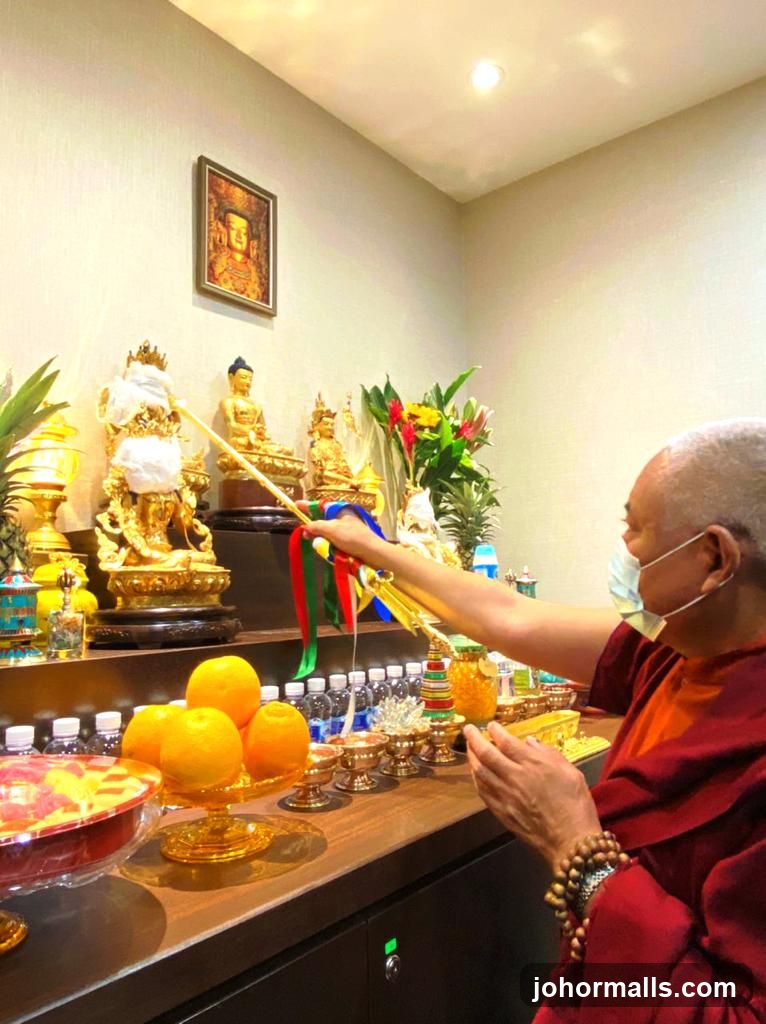 Buddhist Altar with Offerings