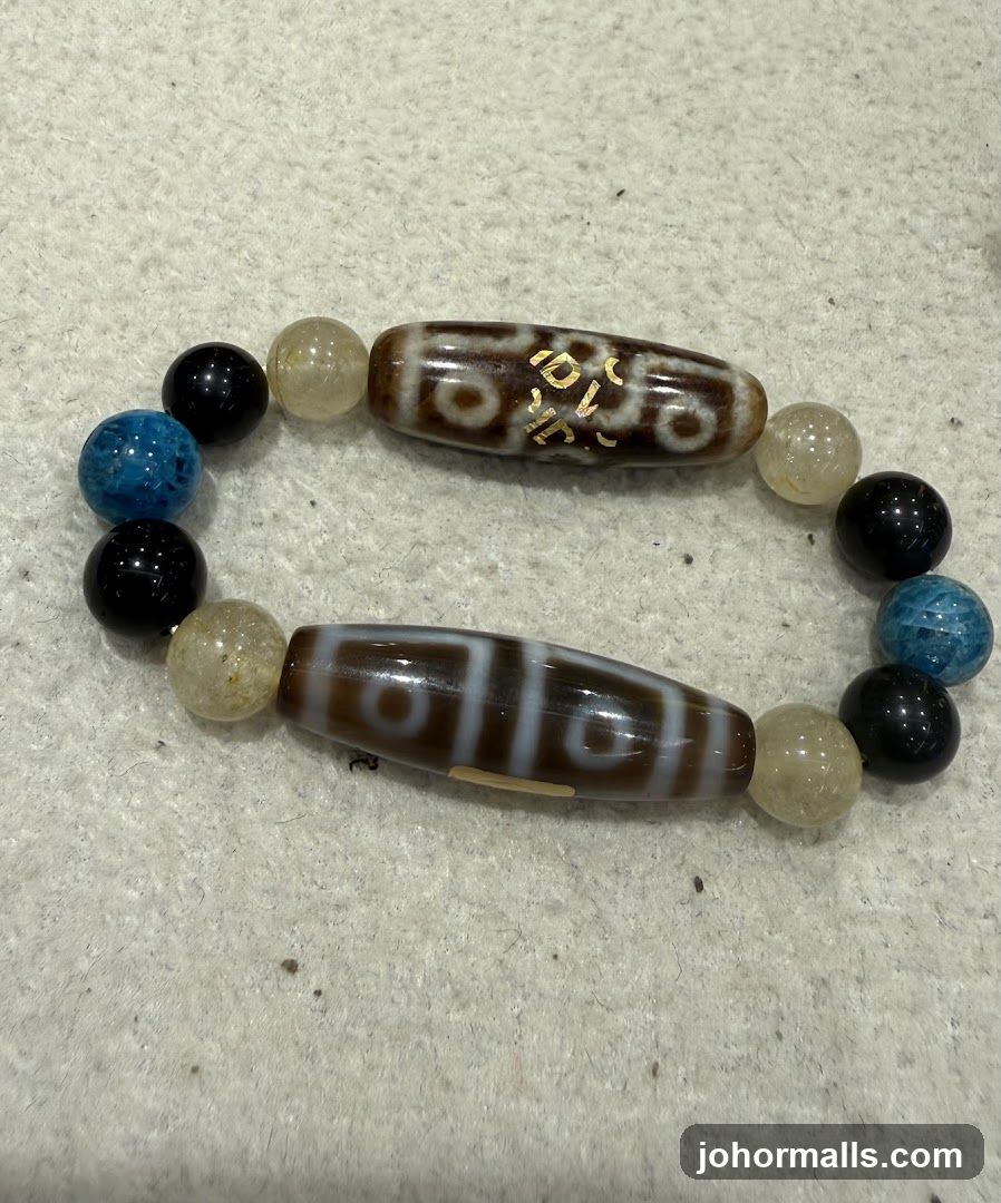 Bracelet with Dzi Beads