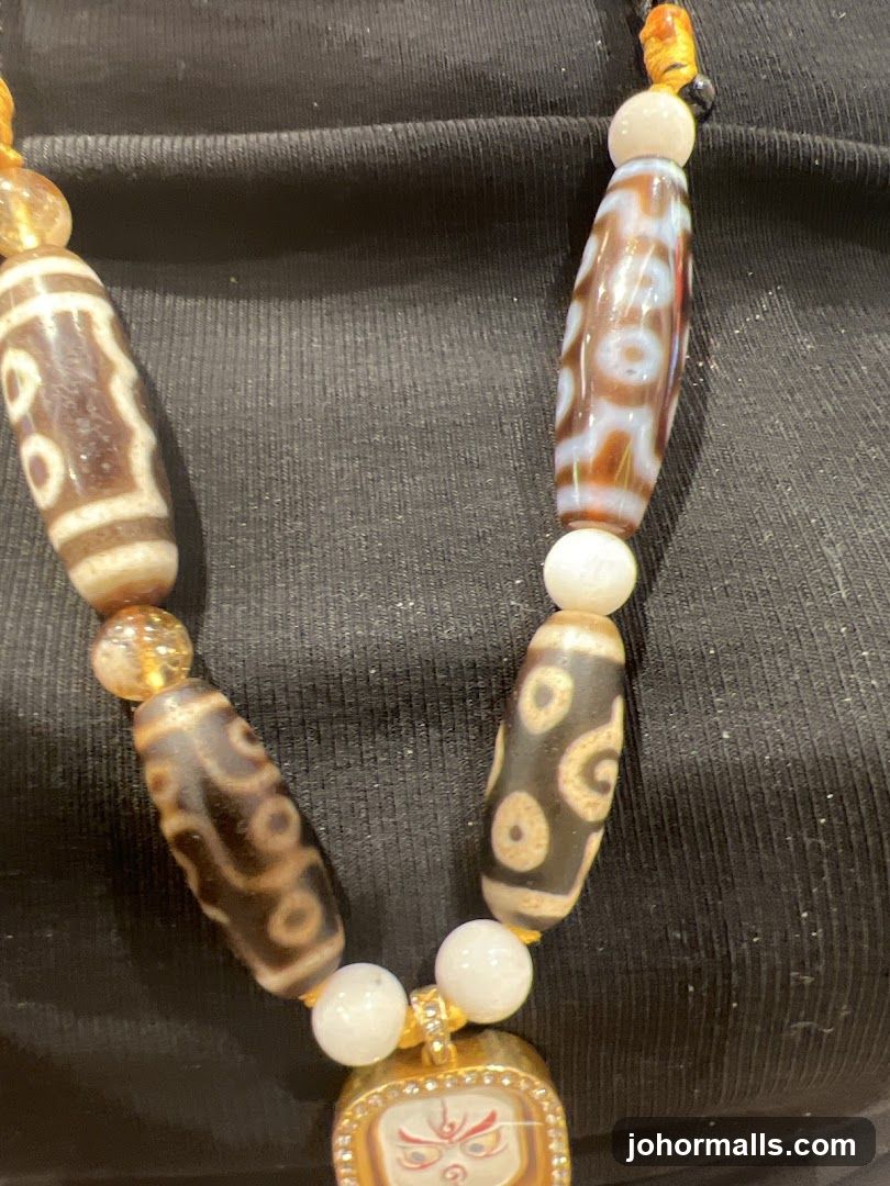 Tibetan Dzi Bead Necklace