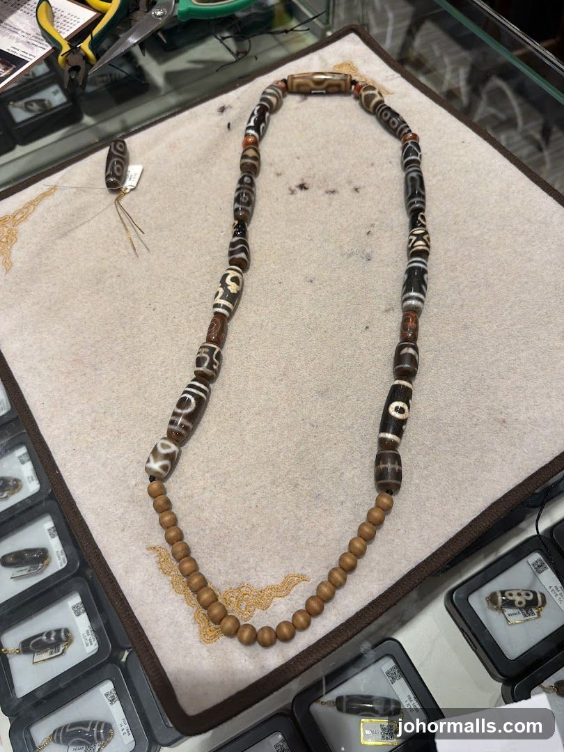 Tibetan Dzi Bead Necklace