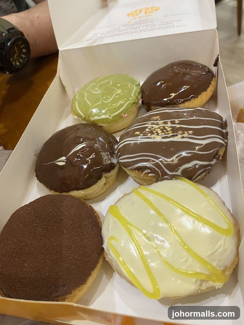 Box of assorted donuts