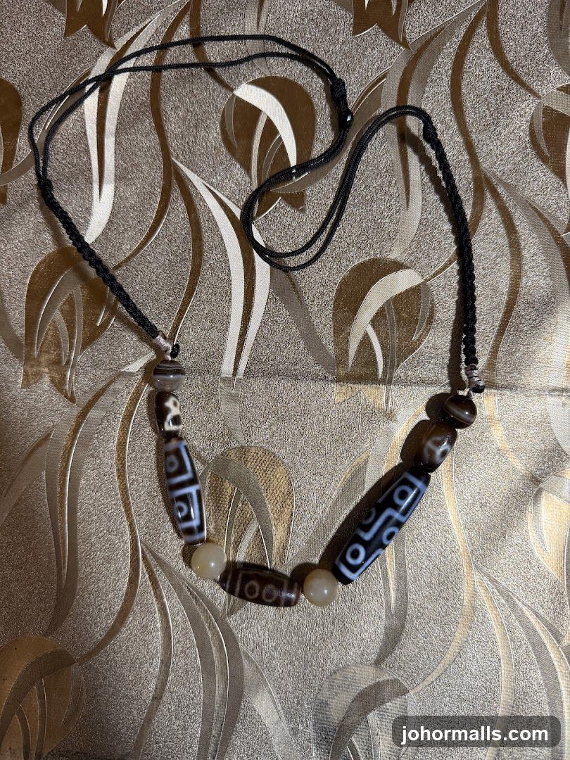 Necklace with Dzi Beads