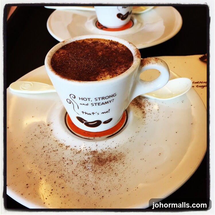 Coffee Cup with Cocoa Powder