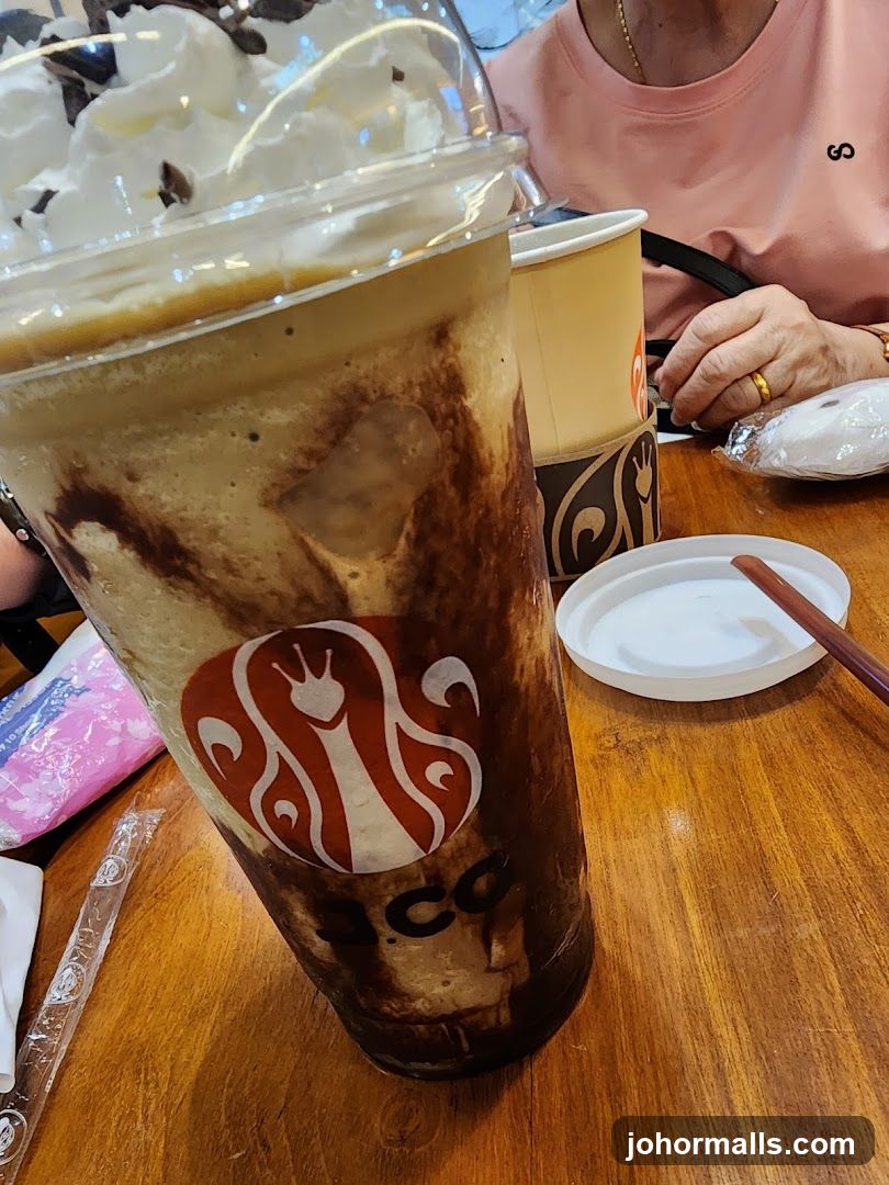 Iced Coffee Drink with Chocolate Drizzle