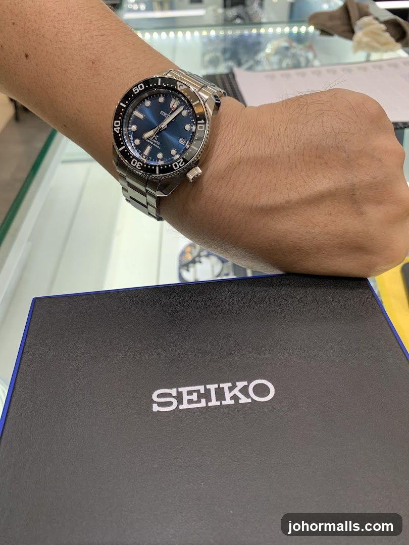 Seiko Watch on Wrist with Box