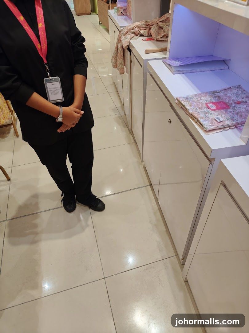Store interior with staff