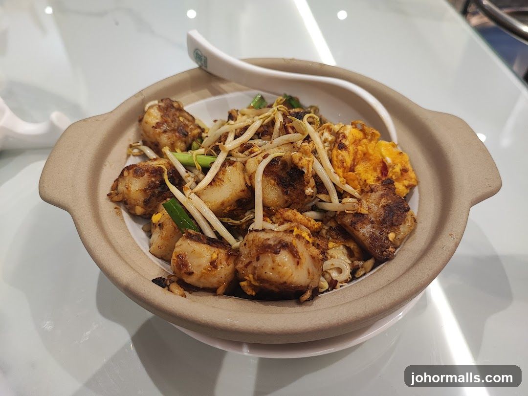 Fried Turnip Cake with Bean Sprouts and Scrambled Egg