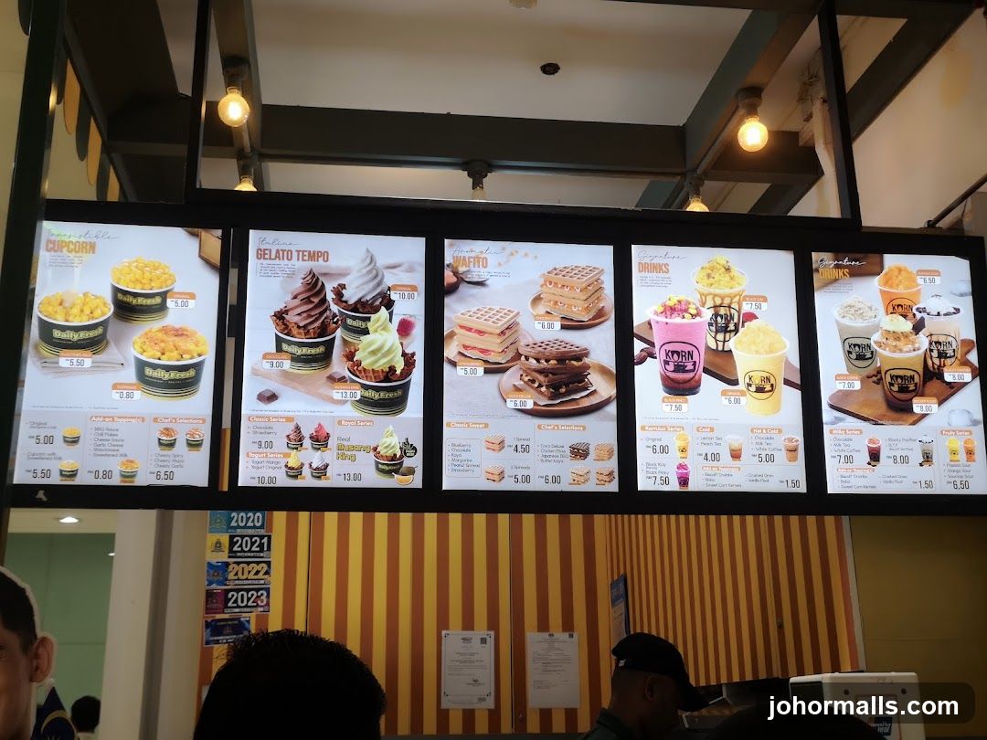 Daily Fresh and KORN Menu