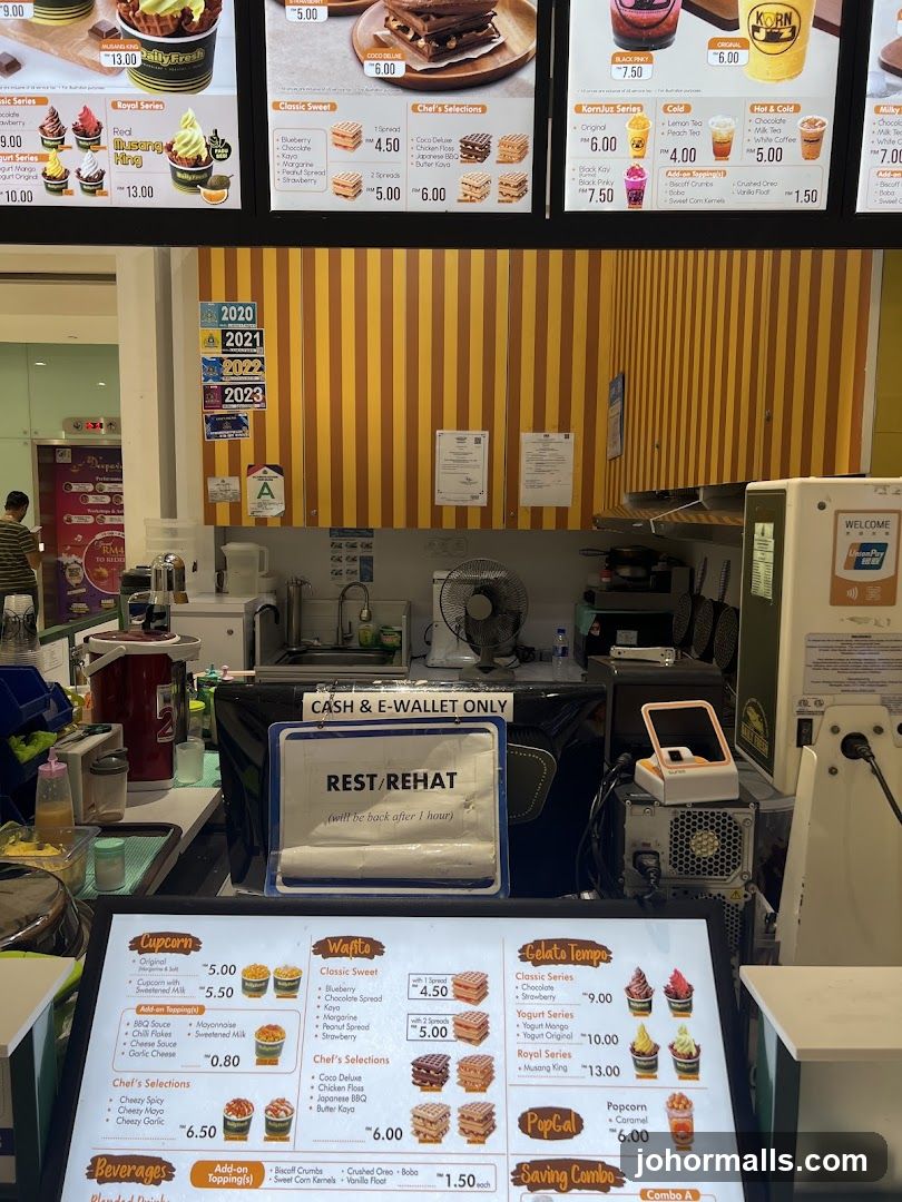 Dessert Counter Menu