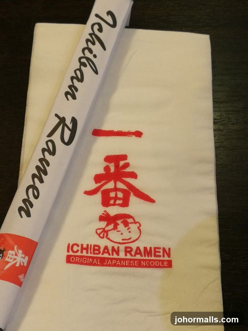 Ichiban Ramen Napkin and Chopsticks