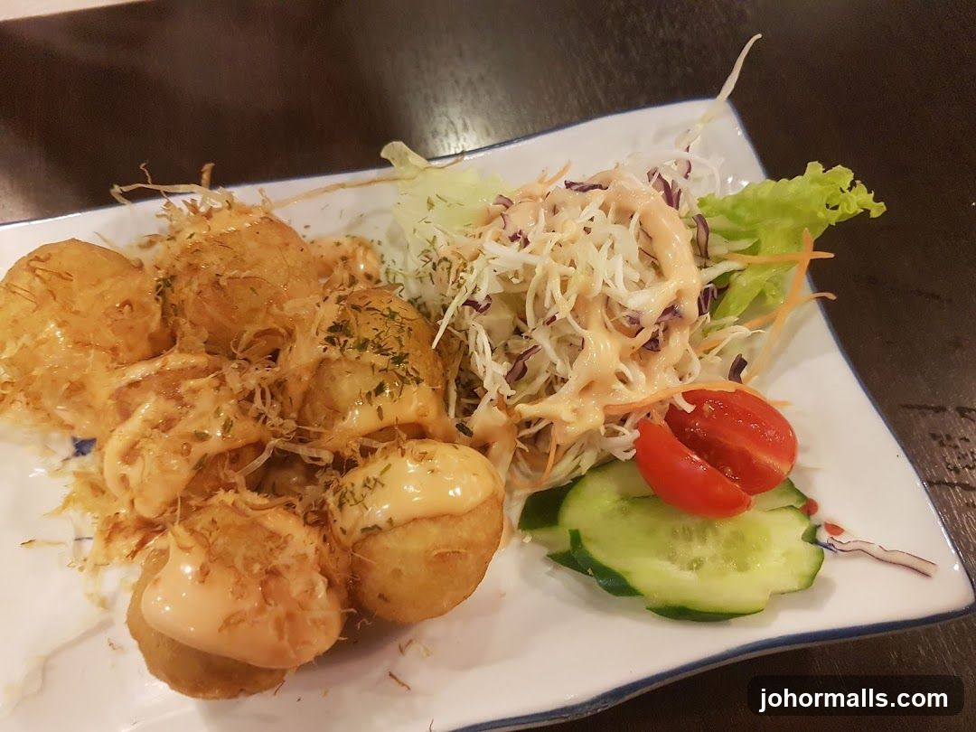 Takoyaki with Salad