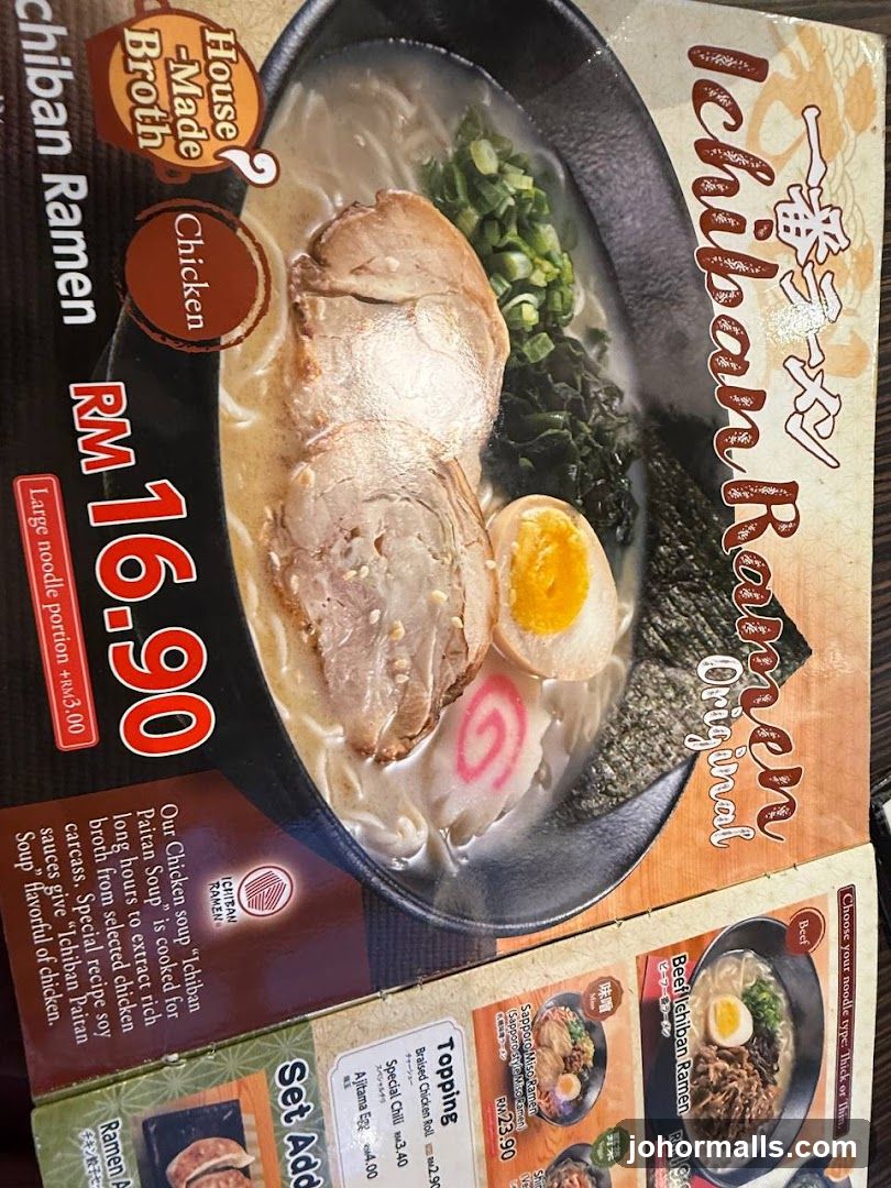 Ichiban Ramen Menu