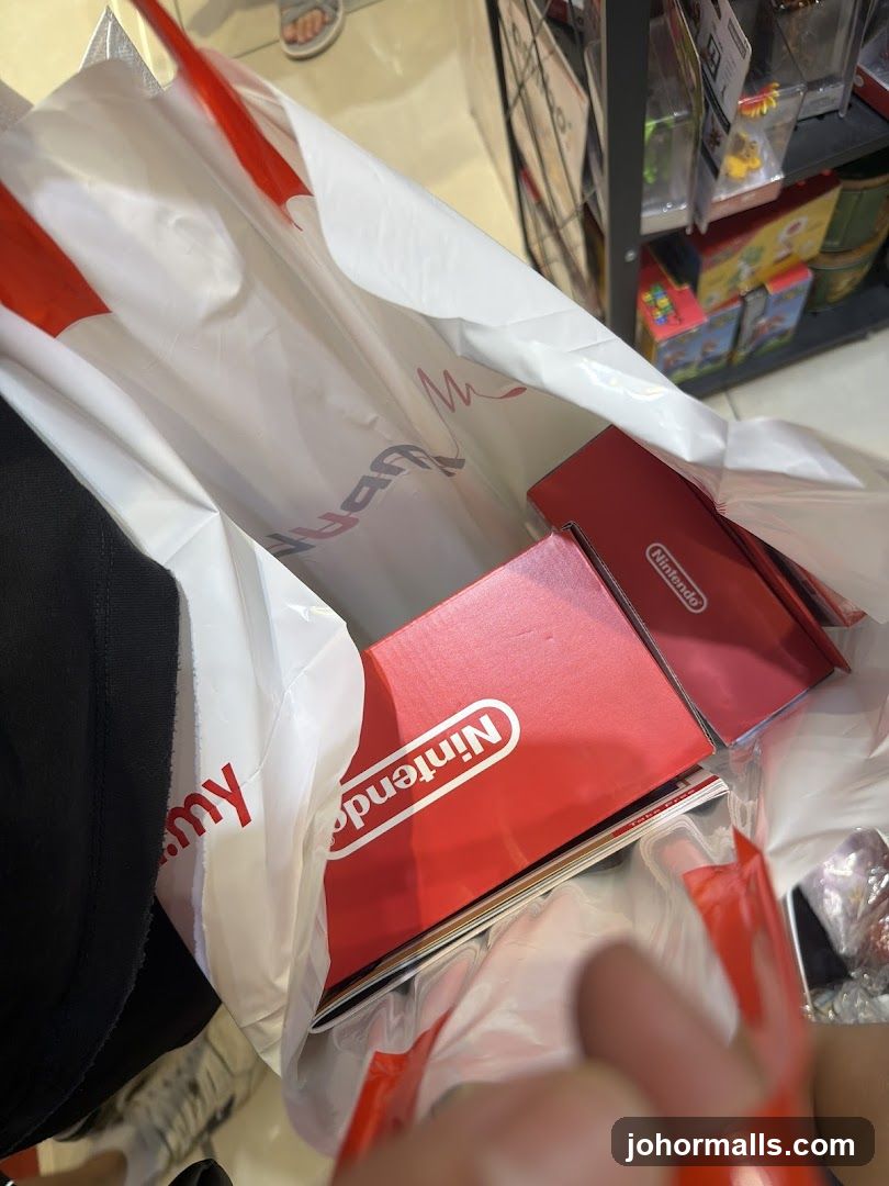 Shopping Bag with Nintendo Products