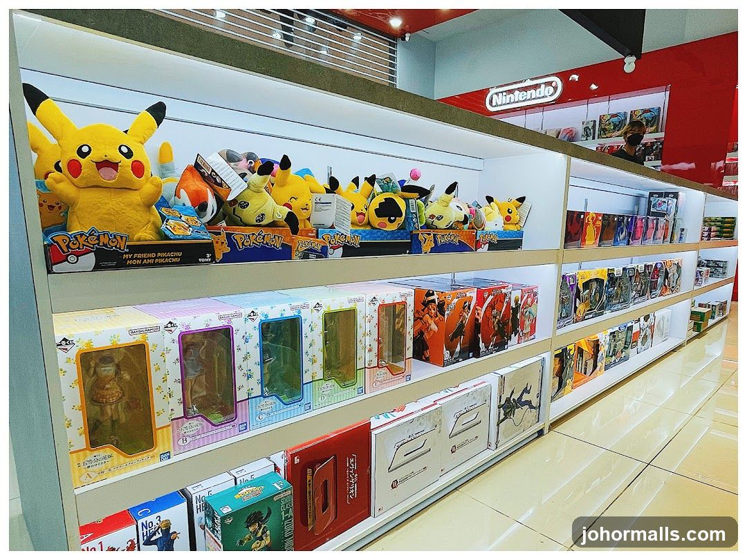 Pokemon and Nintendo Merchandise Display
