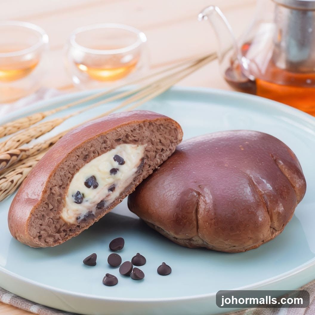 Chocolate Bread with Cream Filling