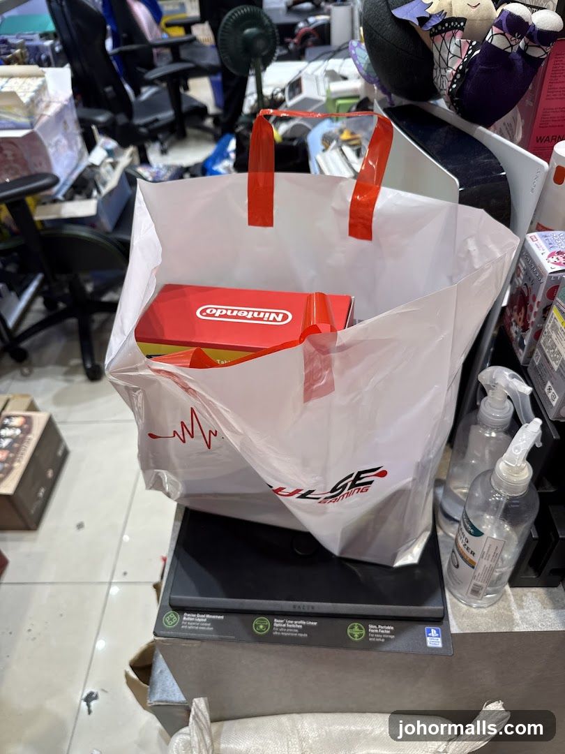 Shopping bag with Nintendo box