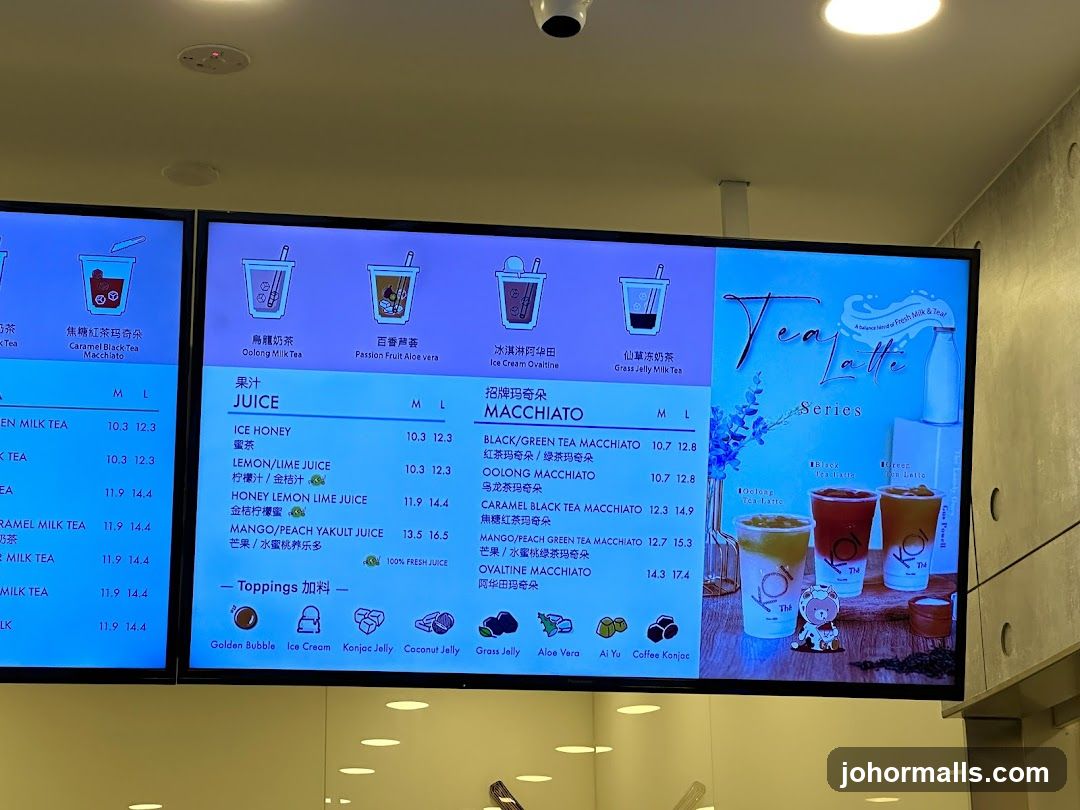 Tea Latte Series Menu