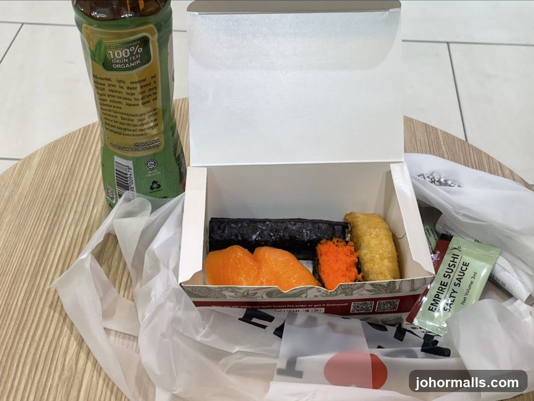 Sushi Bento Box and Green Tea