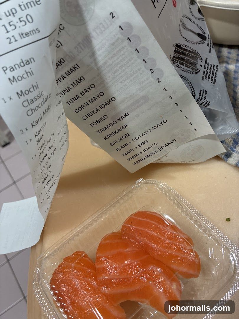 Receipt and Sushi